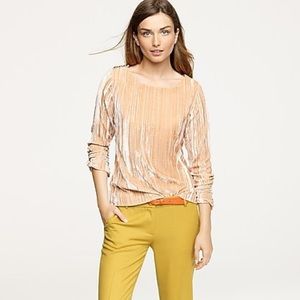 J crew velvet crush top peach blush sz 8